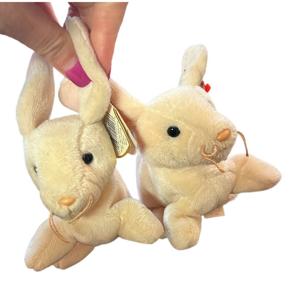 Set of 2: TY Beanie Baby Nibbler 1998 1999 TAG ERROR- Vintage and Retired!